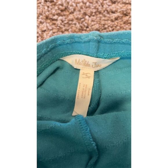 Matilda Jane Girls Size 4 Blue Ruffle Ankle Leggings Casual Spring - Picture 3 of 3